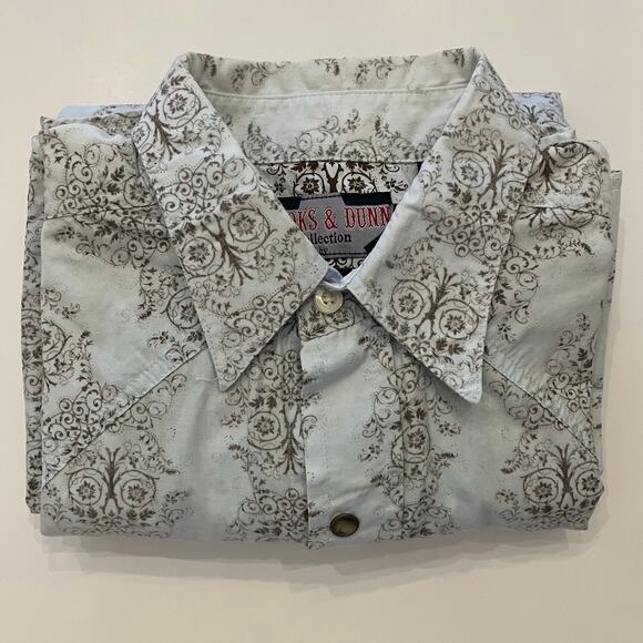 Panhandle Slim Brooks & Dunn Collection Shirt Mens M Western Pearl Snap Blue - Picture 13 of 16